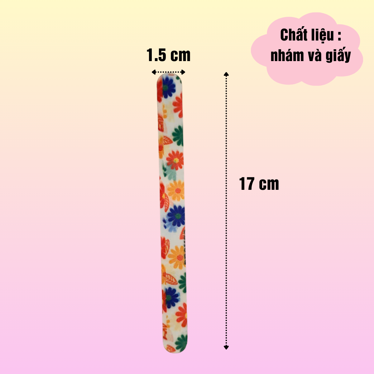 Combo 5 cây dũa  móng tay,móng chân 2 mặt hình hoa dễ thương.