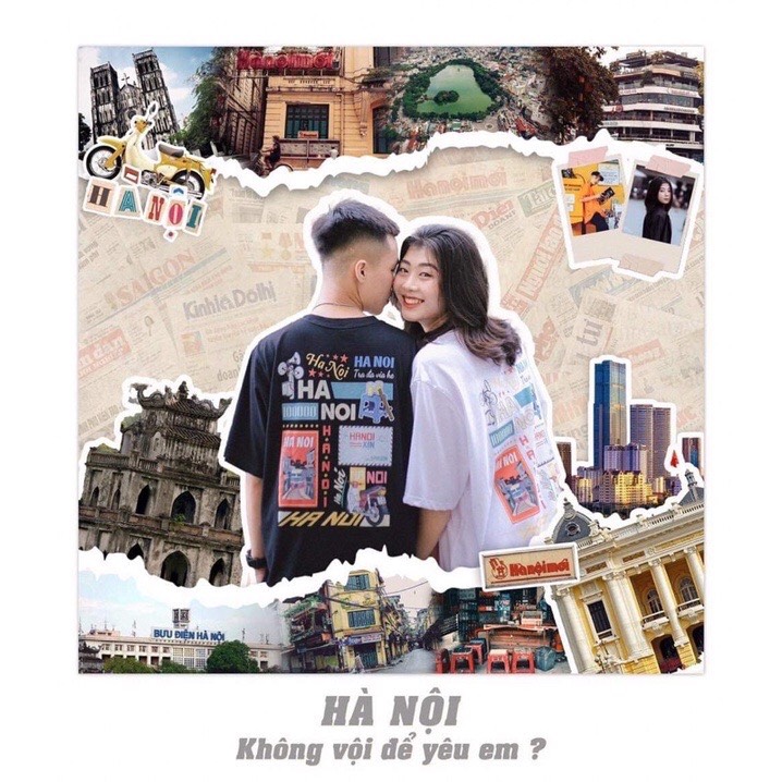 Áo thun tay lỡ HaNoi 5D