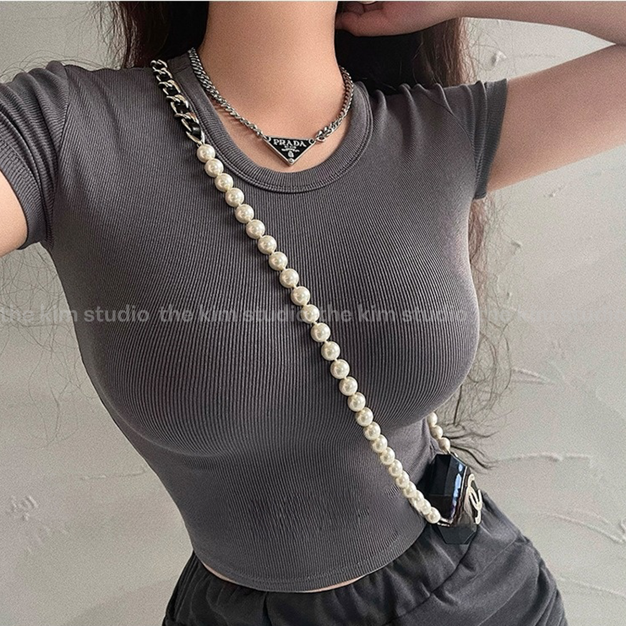THE KIM A166 Áo thun croptop tay ngắn cổ tròn, áo baby tee thun tăm trơn