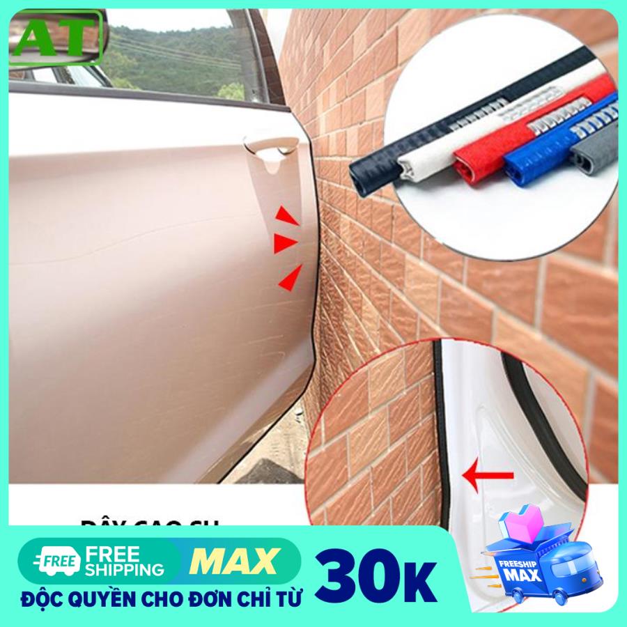 Gioăng Cao Su Nẹp Viền Cửa Chữ U Chống Va Chạm Cánh Cửa Ô Tô Xe Hơi Cuộn 5M