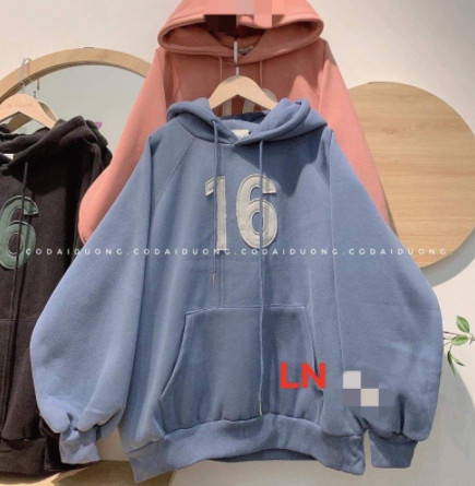FREESHIPMAX- ÁO HOODIE SỐ 16 TO