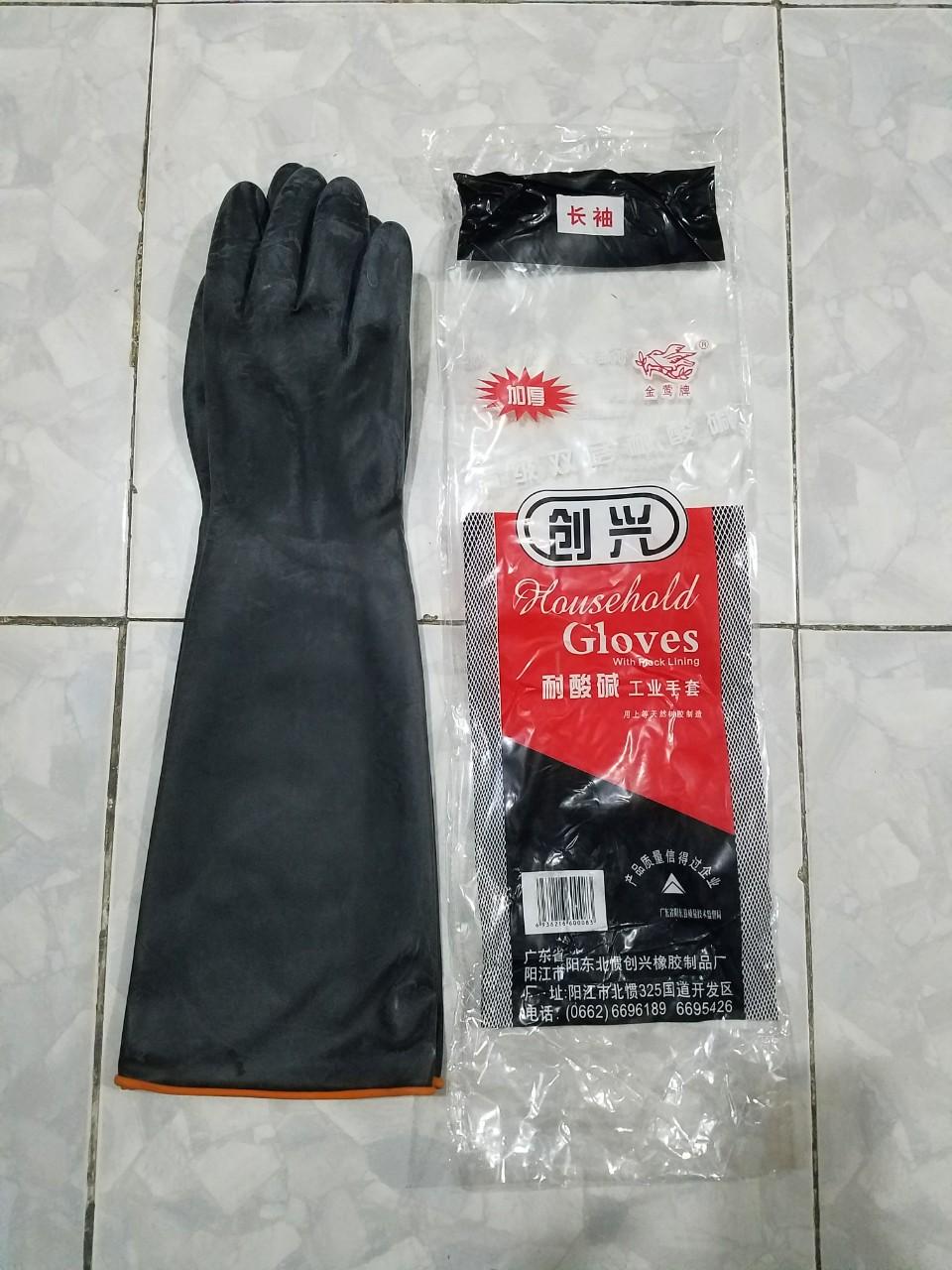 [HCM]Găng tay cao su đen chống axit