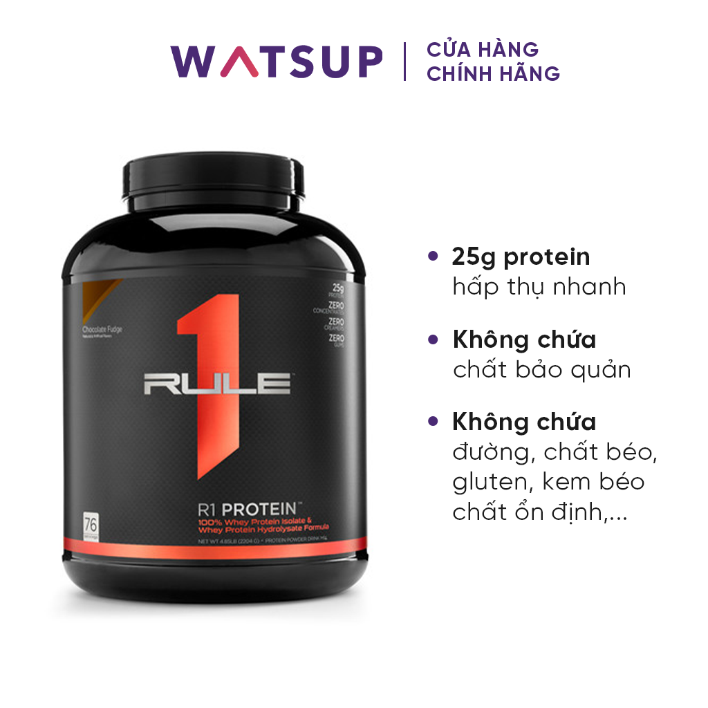 Rule 1 Isolate Hydrolysate sữa tăng cơ giảm mỡ 76 lần dùng (4.78 lbs/2.17 kg)
