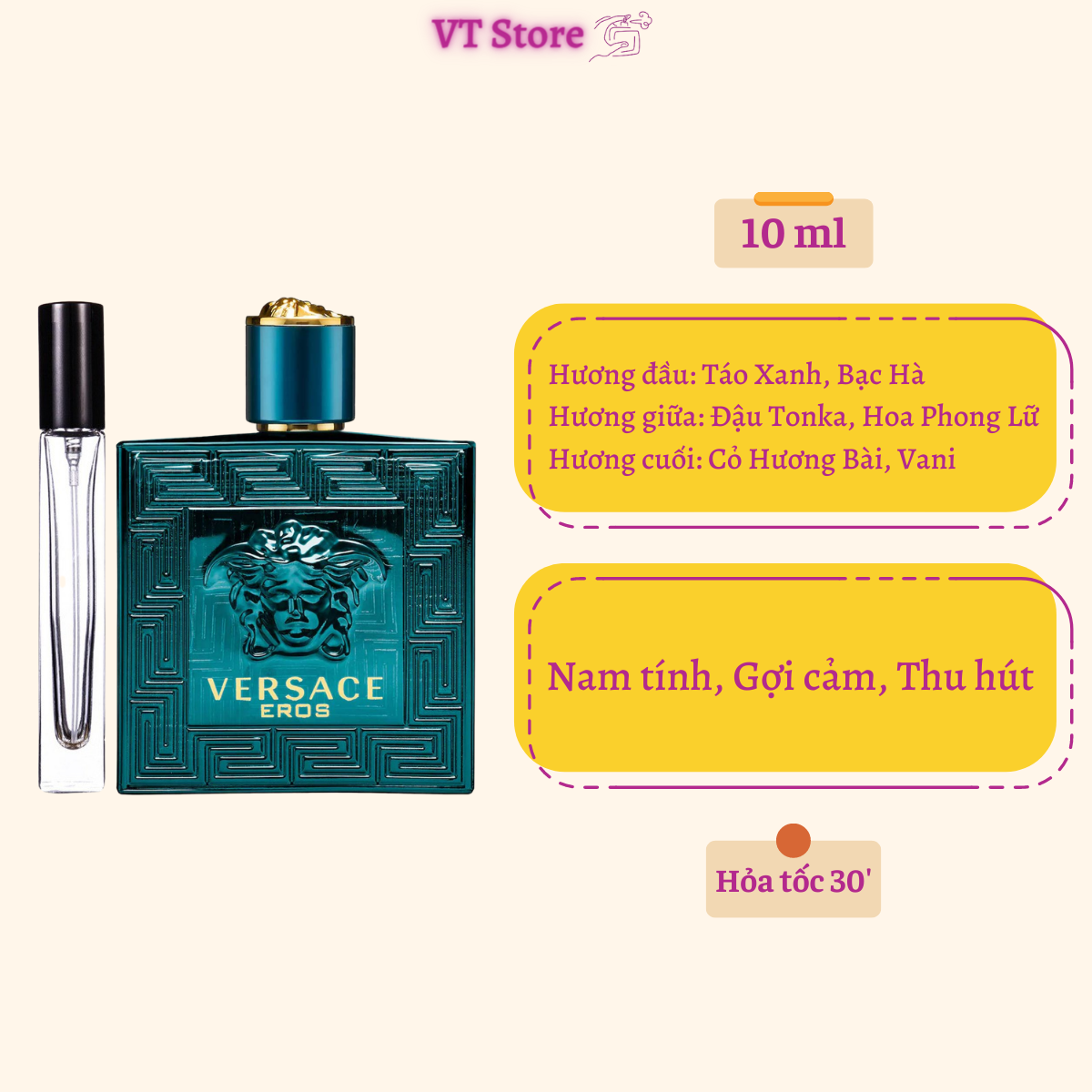 Mẫu nước hoa Versace Eros Parfum 10ml