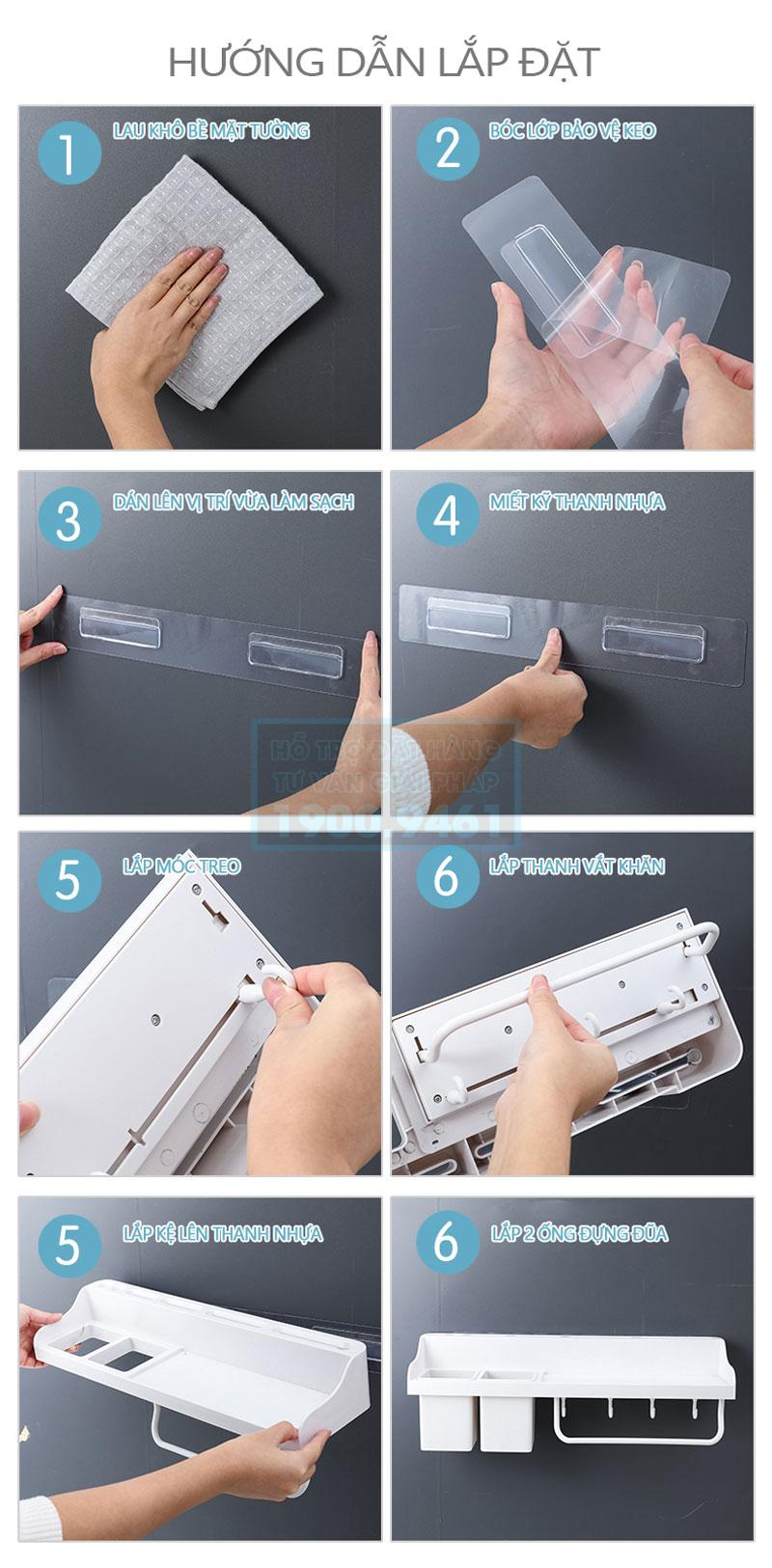Kệ nhà bếp 2 hộp, có treo khăn 9270