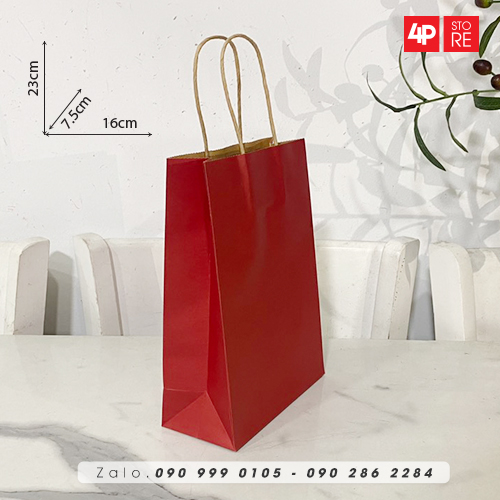 10 TÚI KRAFT ĐỎ NHIỀU SIZE - HÀNG CÓ SẴN