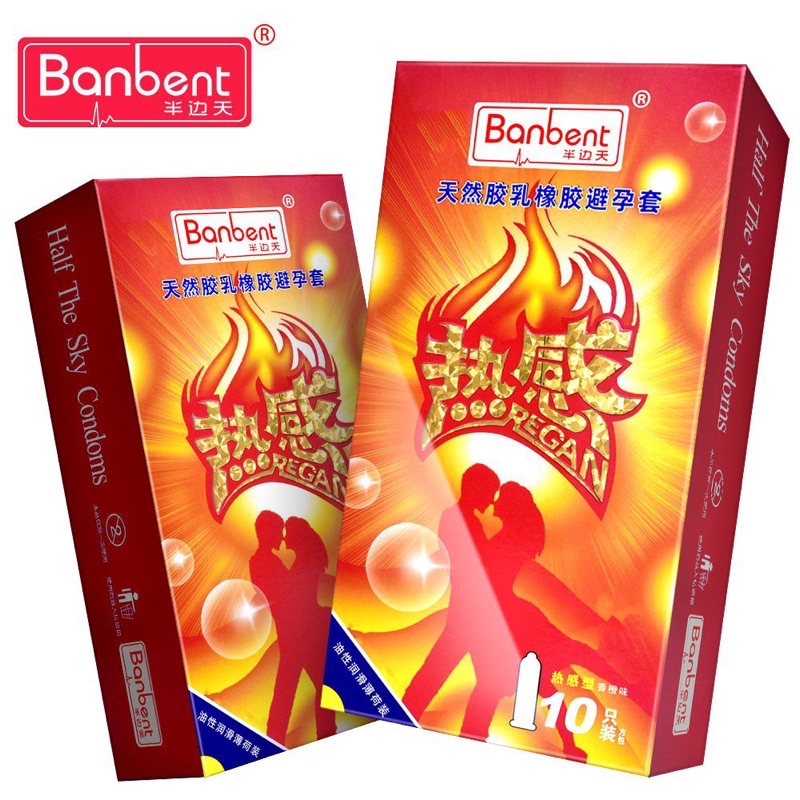 Bao Cao Su BANBENT 0.01 siêu mỏng nhiều gel bôi trơn gân gai truyền nhiệt tốt hương thơm Hộp 10 bcs