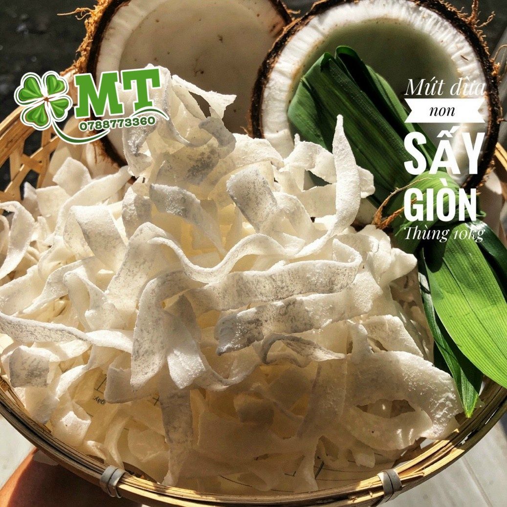 Mứt dừa dây sấy dẻo ít ngọt 500g (Mứt dừa dây truyền thống)