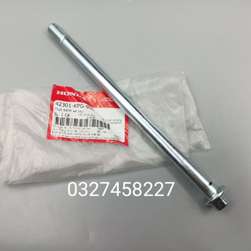 Trục cốt bánh đùm sau xe wave a, rs, s100, rsx... zin honda