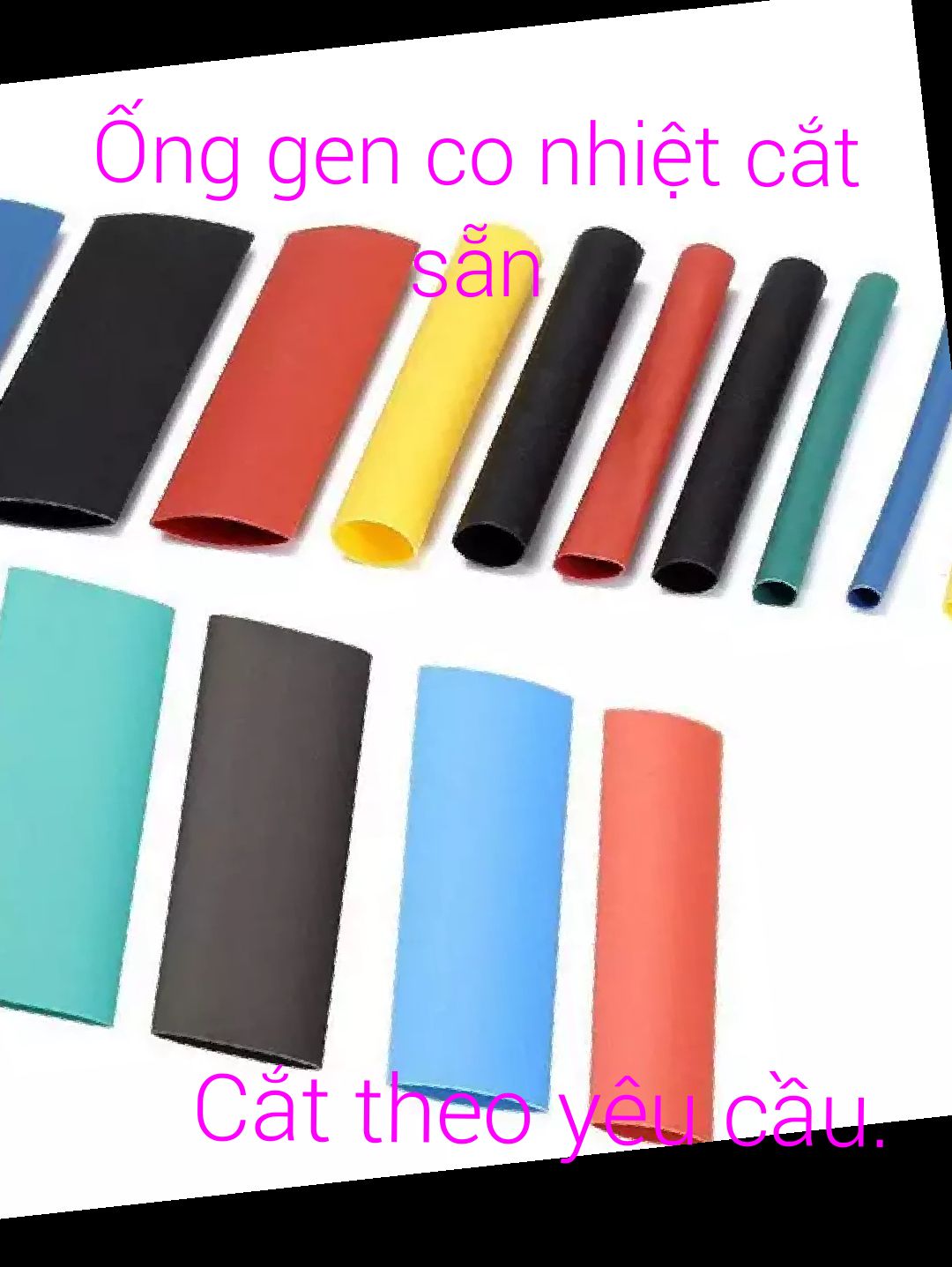 [HCM]100 Ống gen co nhiệt phi 4mm dài 40mm cắt sẵn.