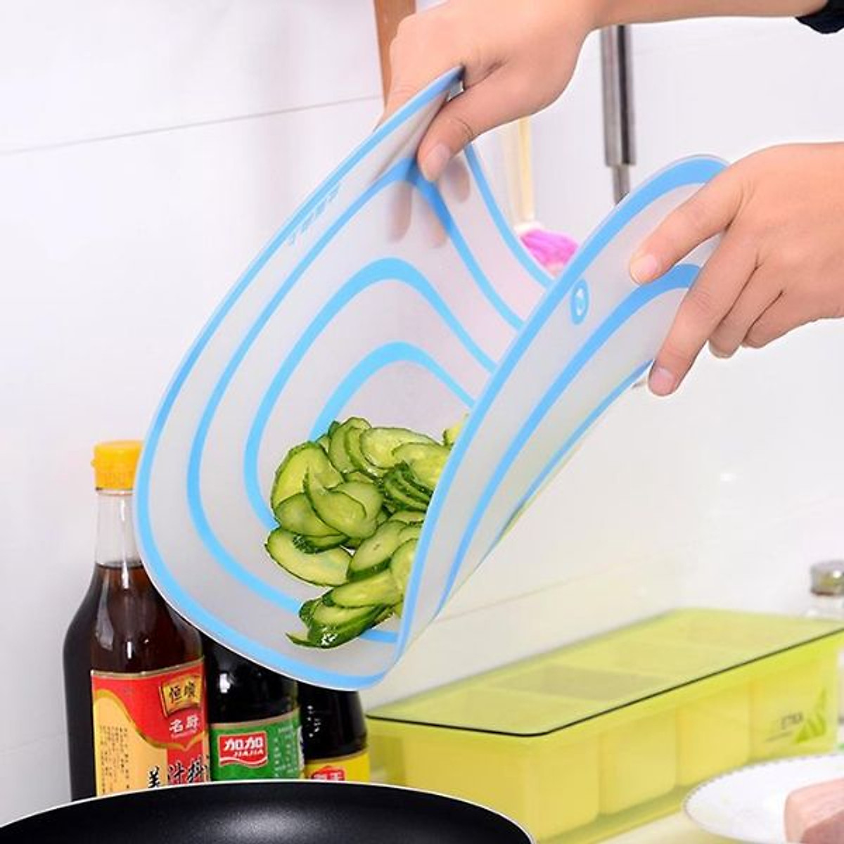Combo 4 thớt nhựa siêu mỏng size lớn