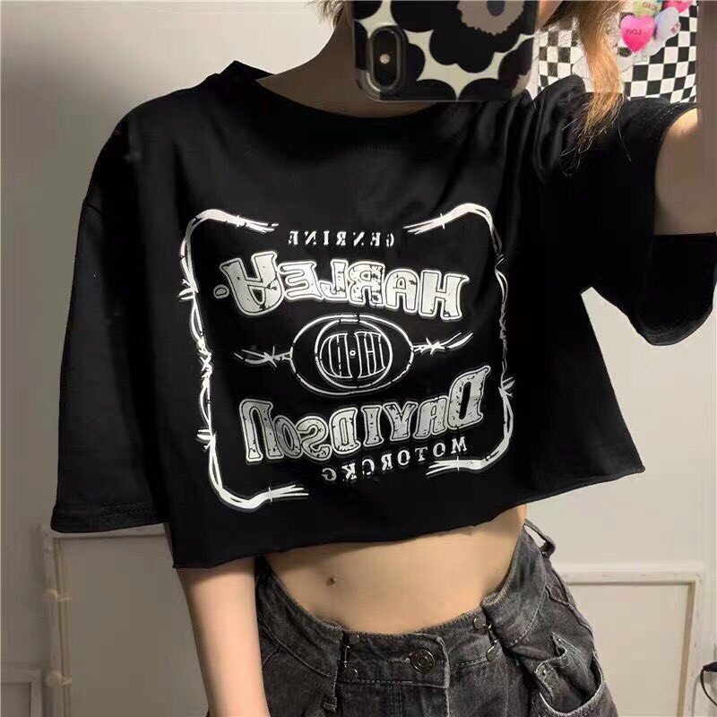 Áo croptop in hình siêu cute nha khách-nu
