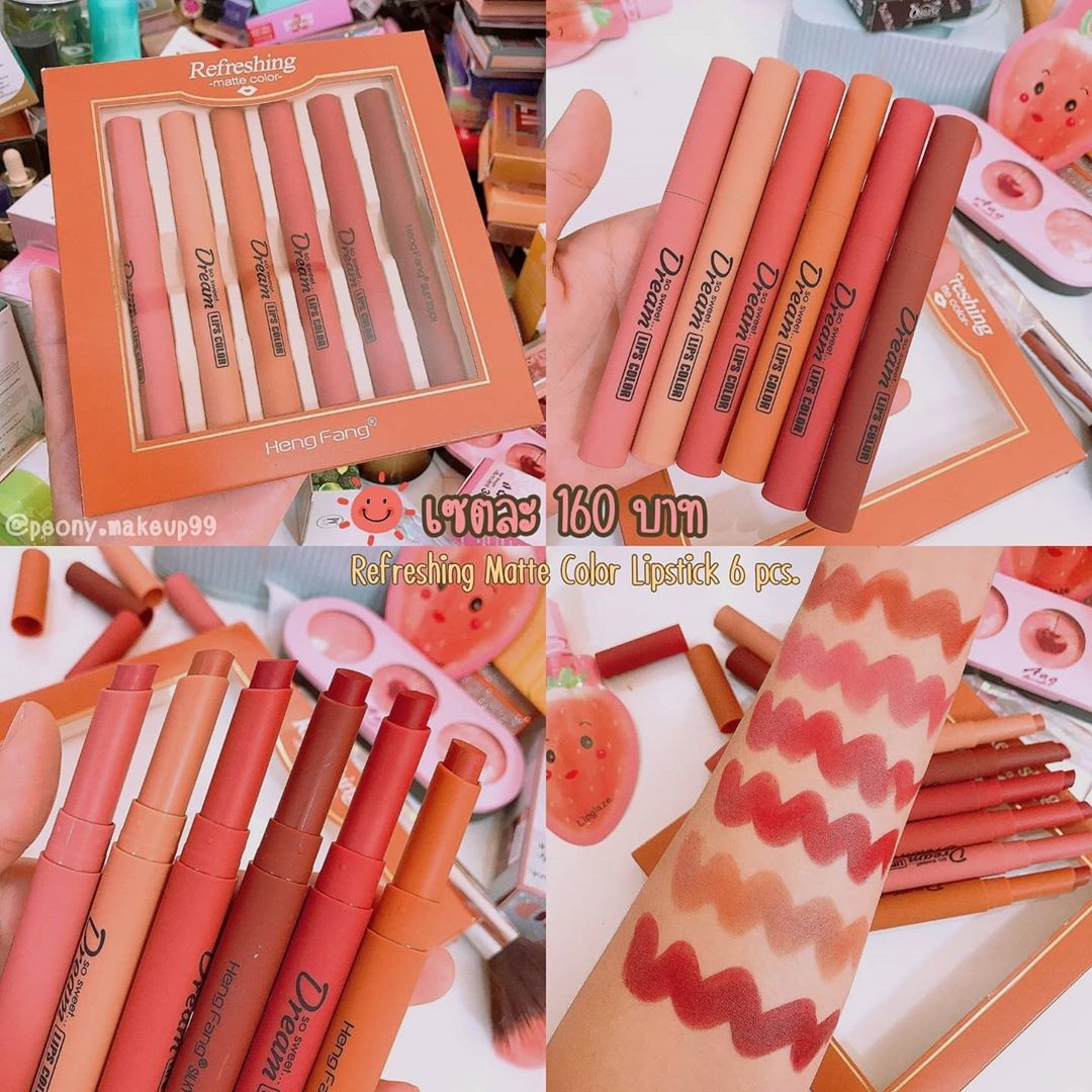 Set 6 cây son dream lip stick color heng fang