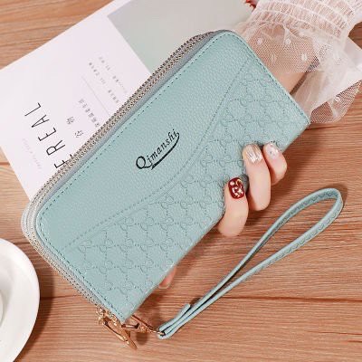 Ví nữ cầm tay 2 khóa kéo cao cấp chất liệu PU bền đẹp kiểu dáng hàn quốc nhiều ngăn tiện dụng LX0044