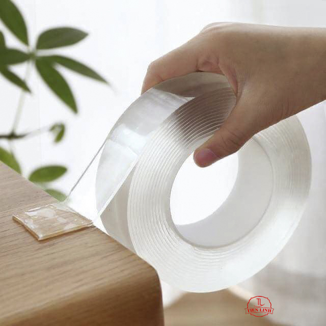 Băng keo 2 mặt đa năng (LOẠI DÀY) trong suốt cuộn 5m - 3m dán trên mọi bề mặt siêu chắc chắn