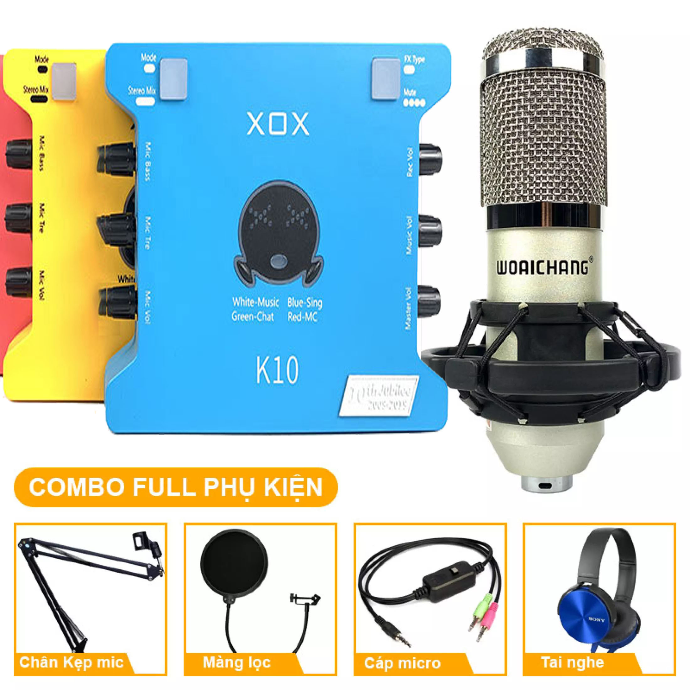 [ PHIÊN BẢN MỚI NHẤT 2023 ] Combo SoundCard XOX K10 ( 10th jubilee ) - Micro Thu Âm Ami BM900 Live Stream Karaoke Oneline Tại Nhà Chuyên Nghiệp , Combo Thu Âm + Full Phụ Kiện Phục Vụ Cho Ca Hát.Tự Biến Mình Thành Ca Sĩ Chuyên Nghiệp , BH 12T