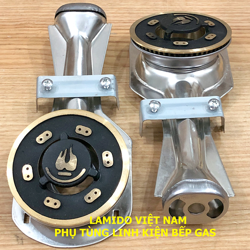 Combo 2 bộ ống điếu bếp gas l họng đầu đốt l mâm chia lửa sen đồng 43 - 78mm - ms01 - fujishi - -