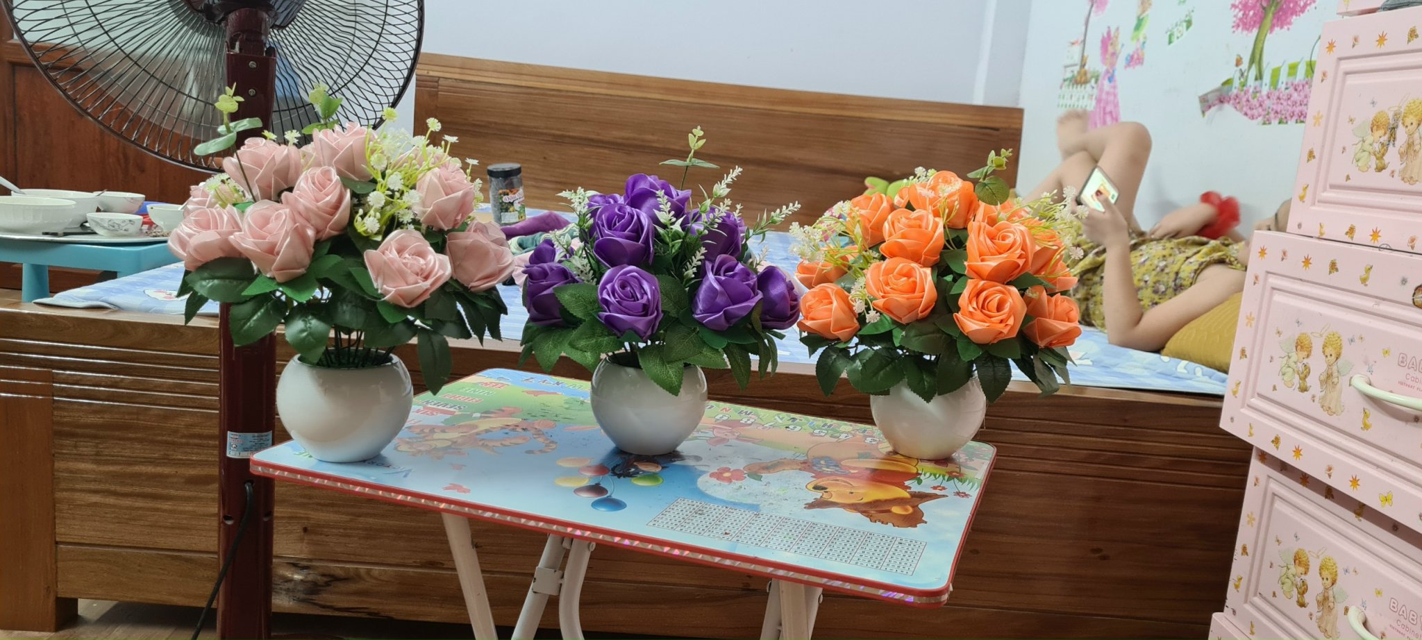 Túi 20 lá hồng trang trí 6 lá