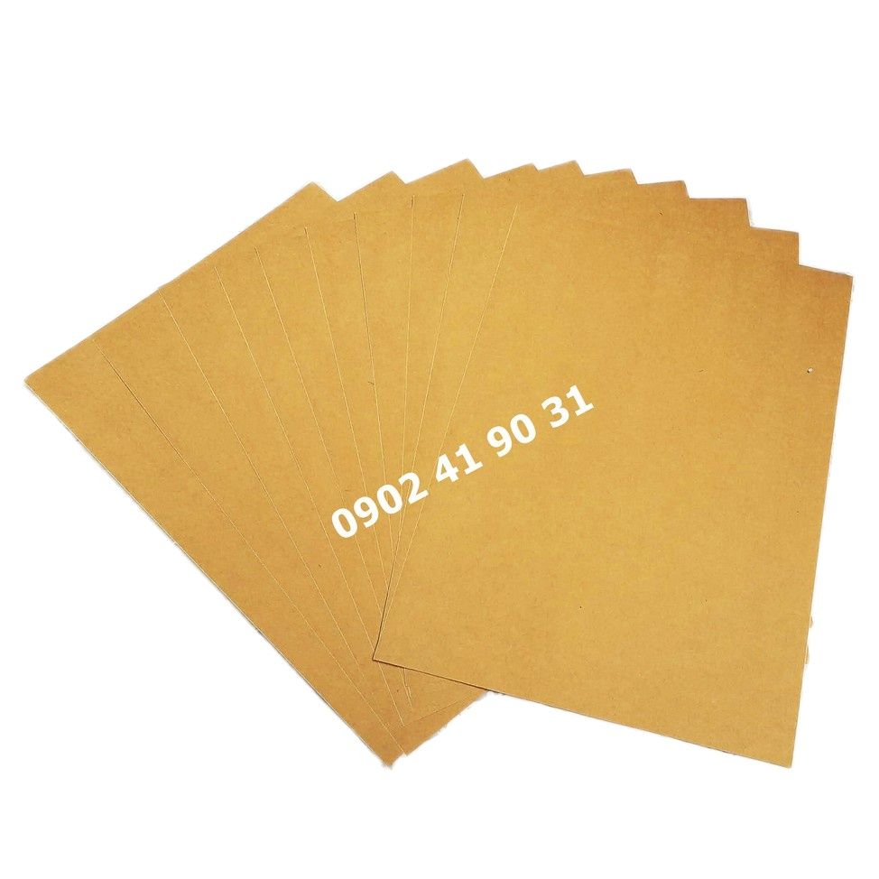 Set 20 Tờ Giấy in Decal Da Bò A4 (Giấy Kraft màu nâu)