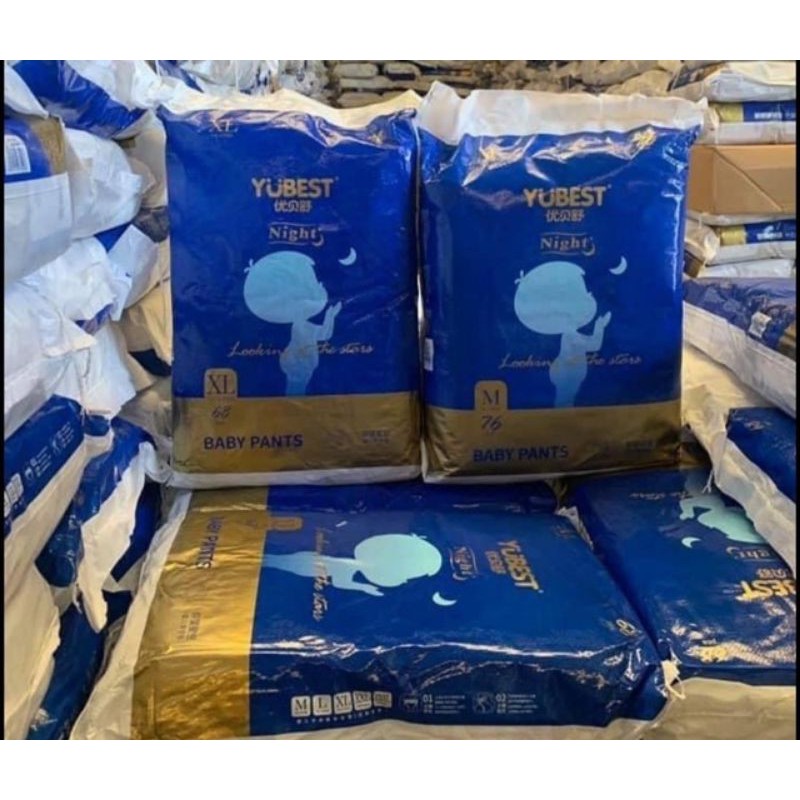 Bỉm YUBEST  NIGHT Dán đủ size S80, M108, M76, L72, XL68,