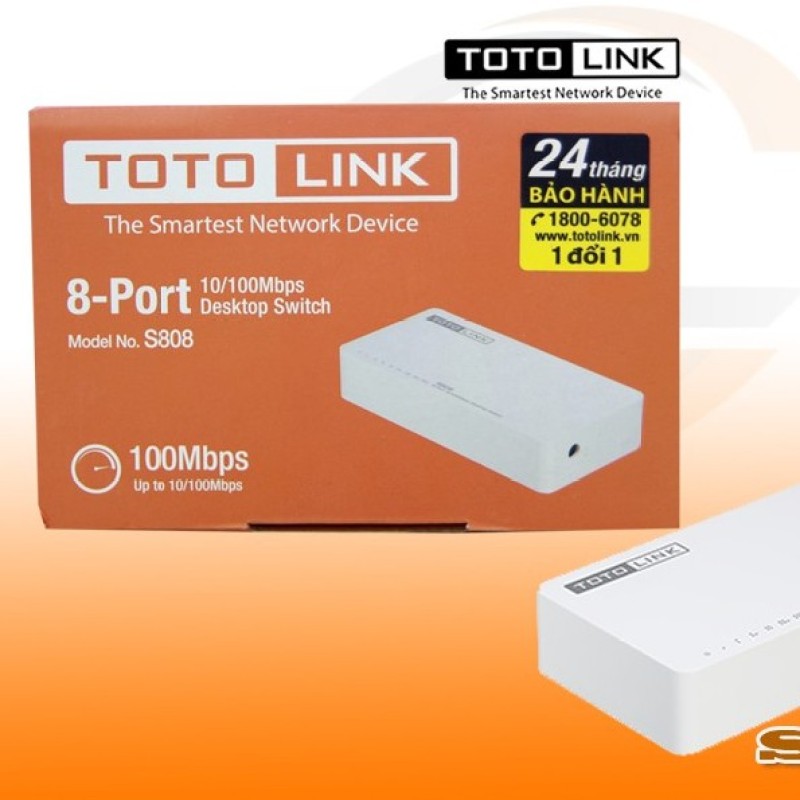 Bảng giá Bộ chia mạng Totolink S808 - Switch 8 cổng 10/100Mbps (hàng chính hãng bh 24T) Phong Vũ