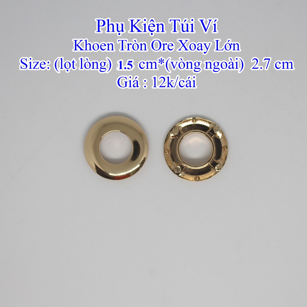 Khoen Tròn Ore Xoay lớn lọt lòng 1.5 cm (22k/cái)