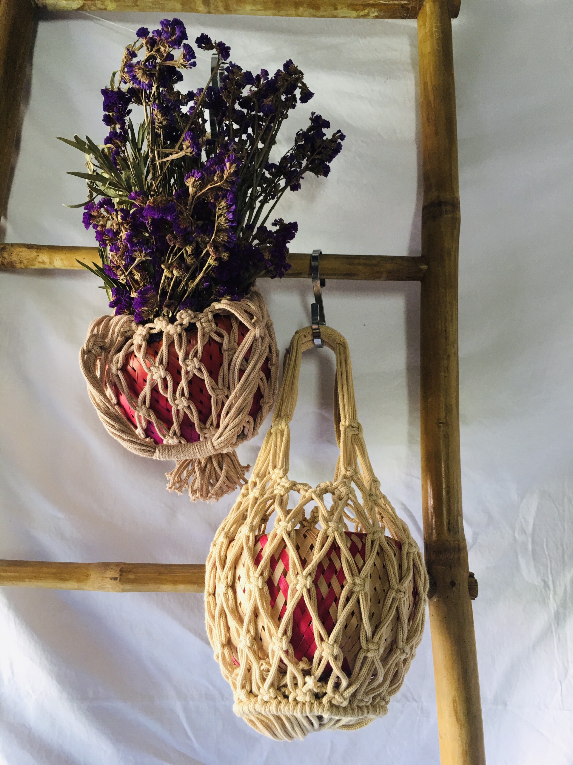 Túi lưới đi biển nhỏ macrame, túi xách nữ đi biển, túi xách đan lưới bền chắc, xinh xắn