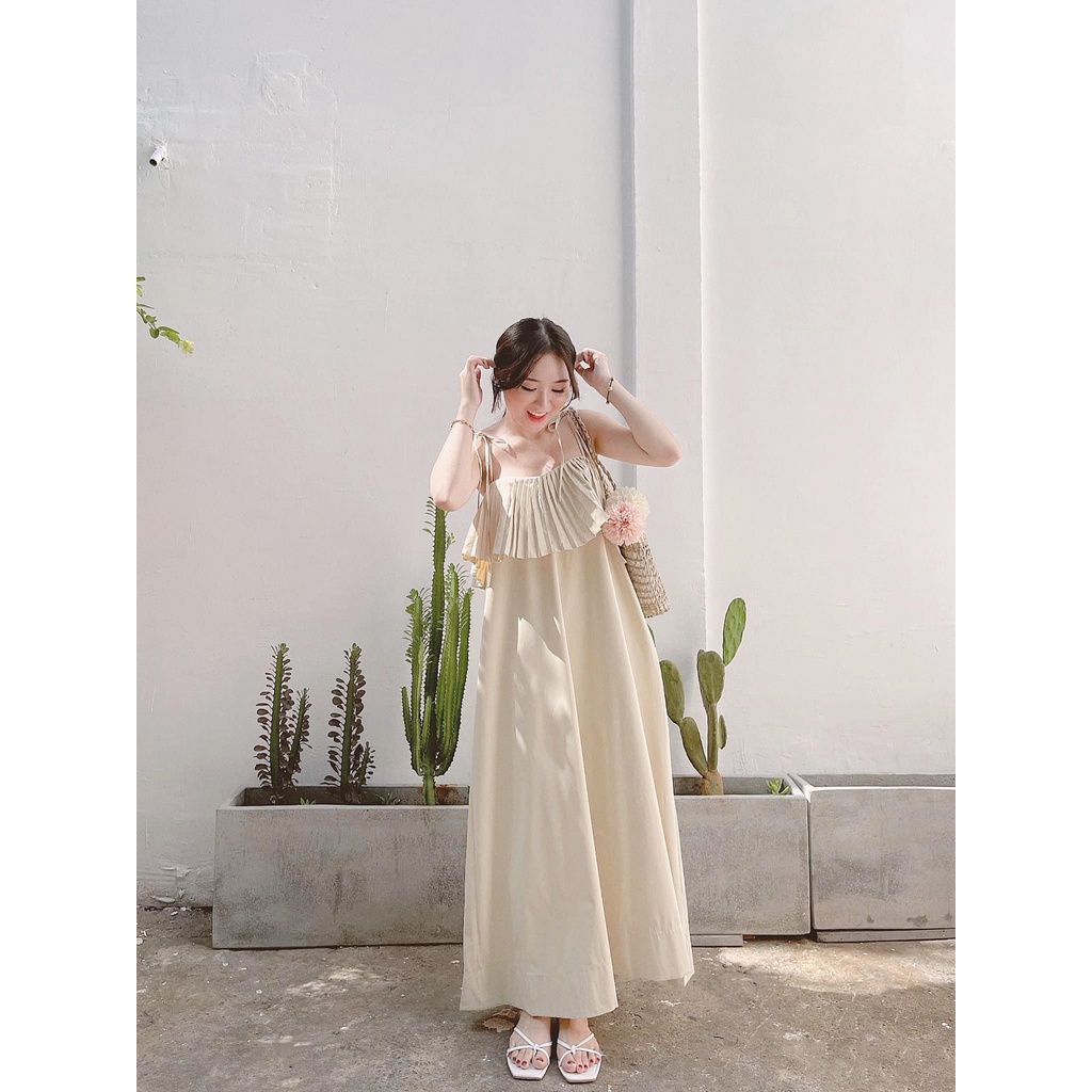 Đầm Maxi 2S Dáng Suông Phối Khóa Kéo
