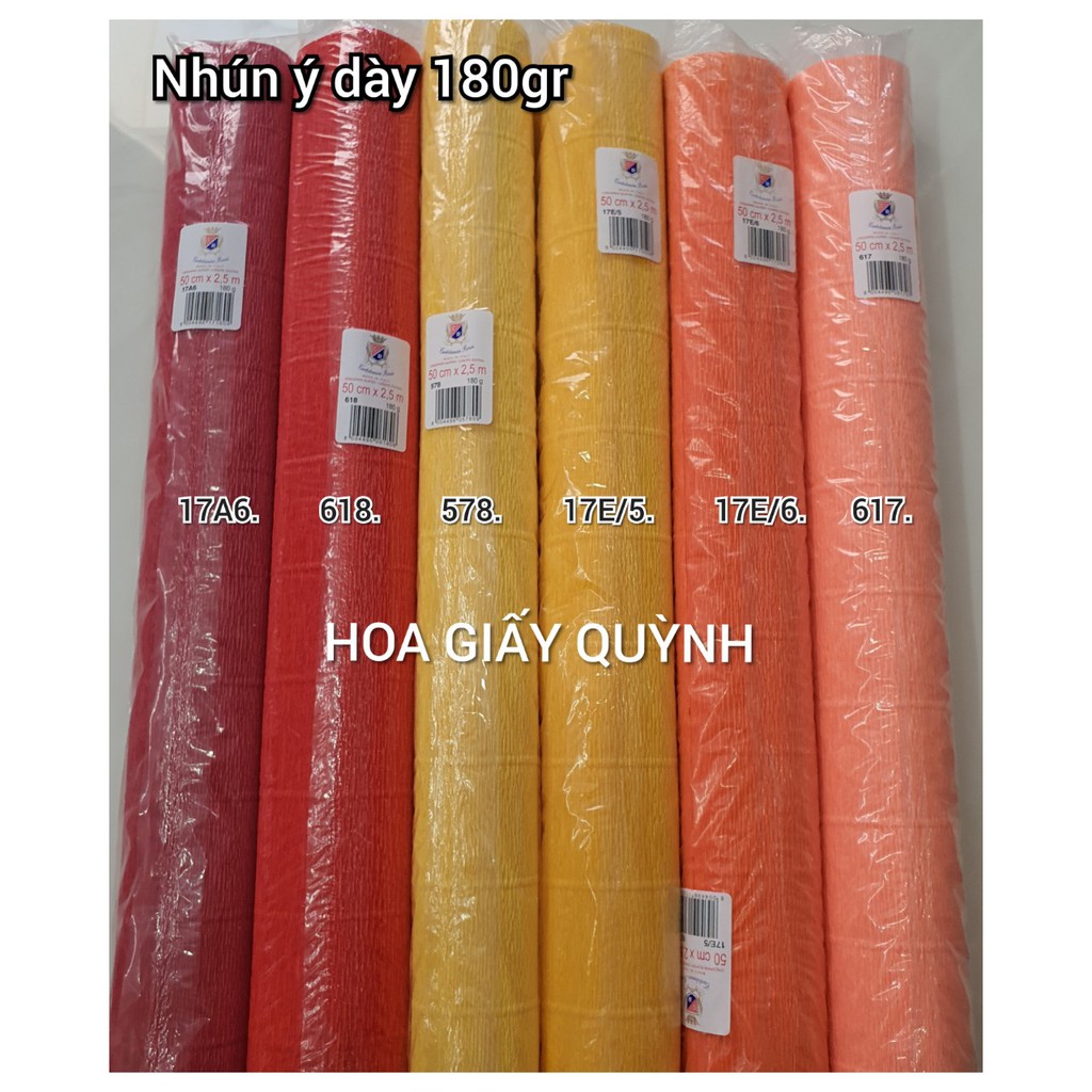 GIẤY NHÚN Ý DÀY MÀU MỚI (180g)