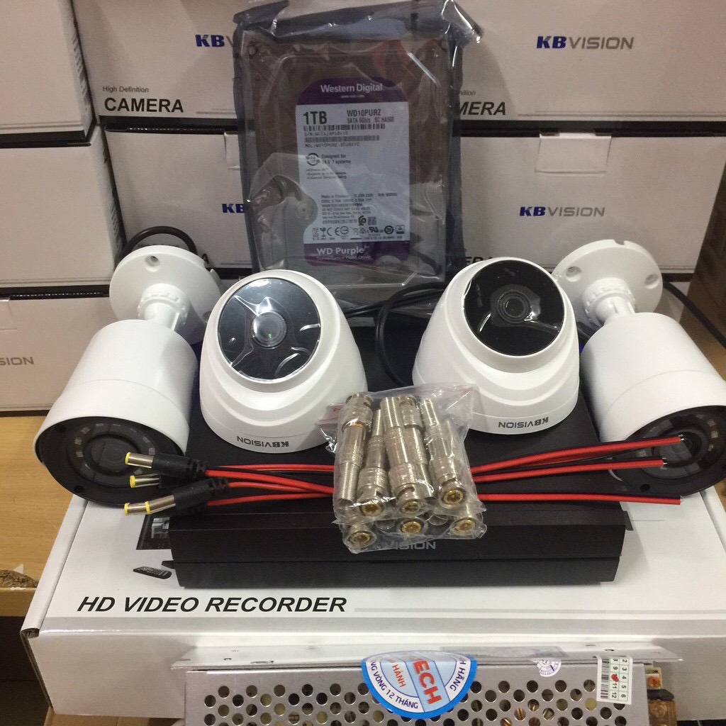 1. Trọn bộ 4 camera Kbvison - 04 camera KX-2100CB4 -