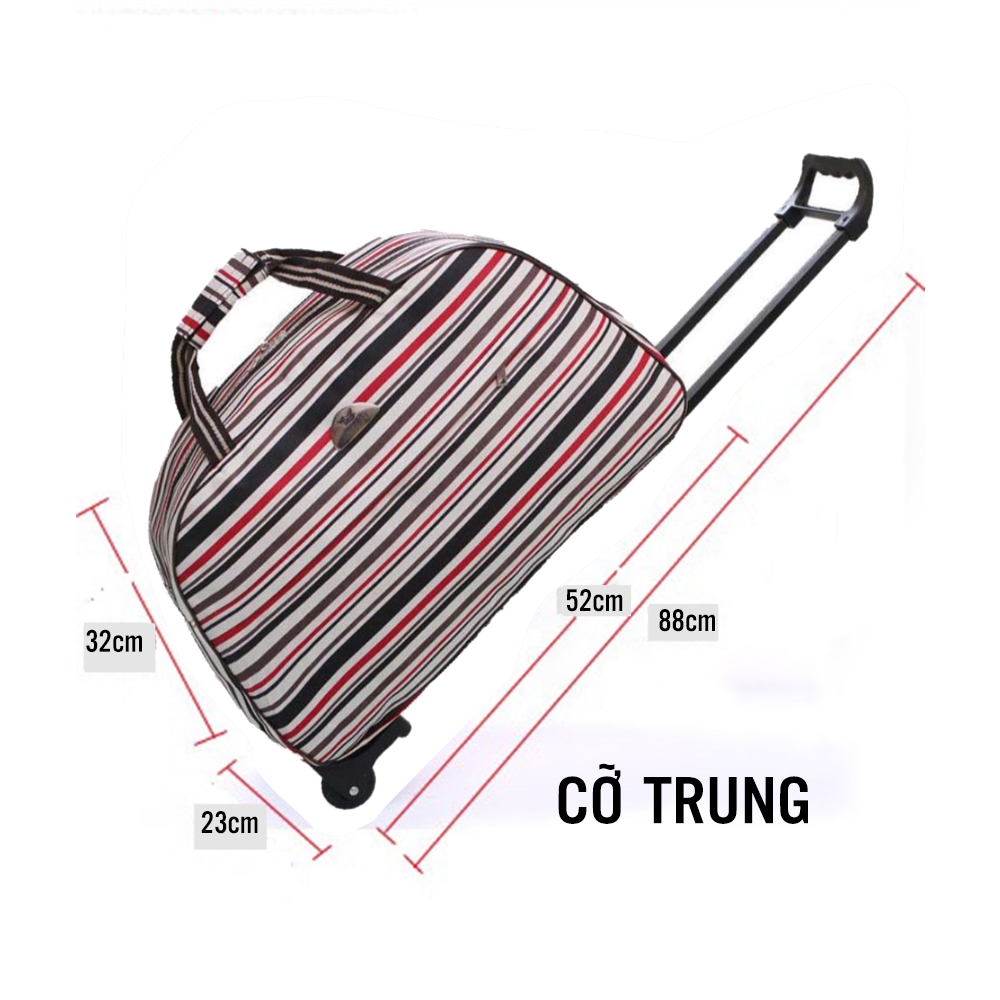 Túi Du Lịch Kéo Kẻ Màu