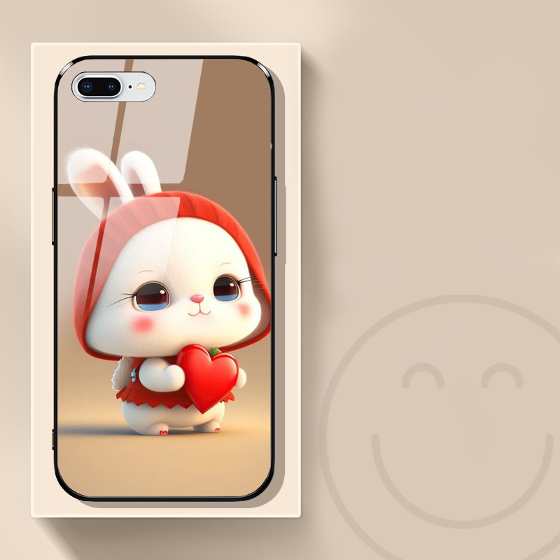 Ốp lưng IPHONE 7/8/7 PLUS/8 PLUS mặt kính in hình gấu dễ thương