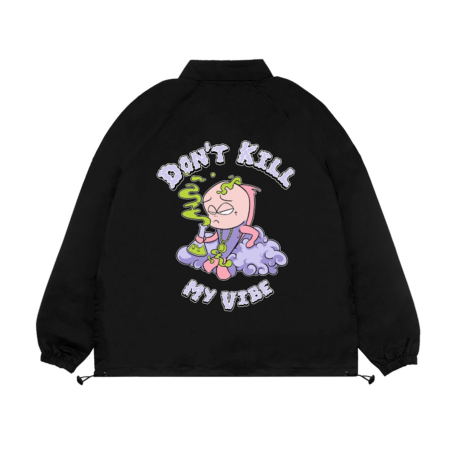 Áo khoác dù nữ hai lớp màu đen DKMV Jacket Chill | K06-AK2