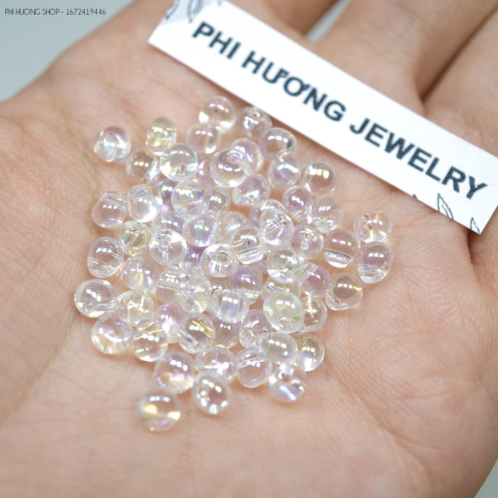 Gói 20gr hạt cuờm thuỷ tinh lệch lỗ 5mm