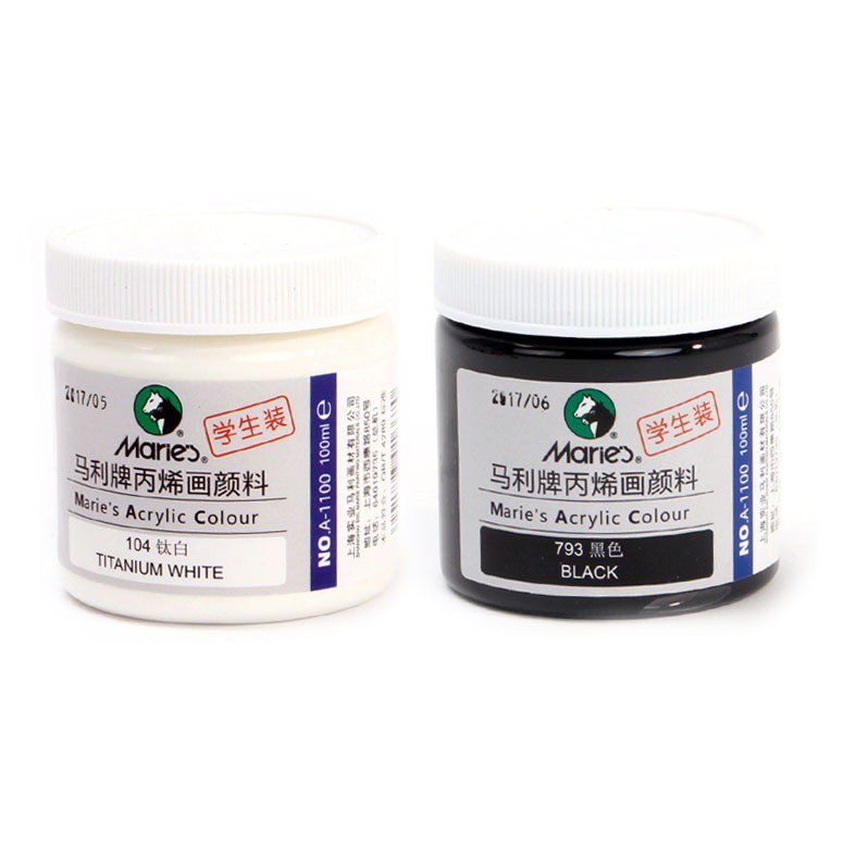 Màu Acrylic Marie'S 100Ml /300Ml (Trắng, Đen)
