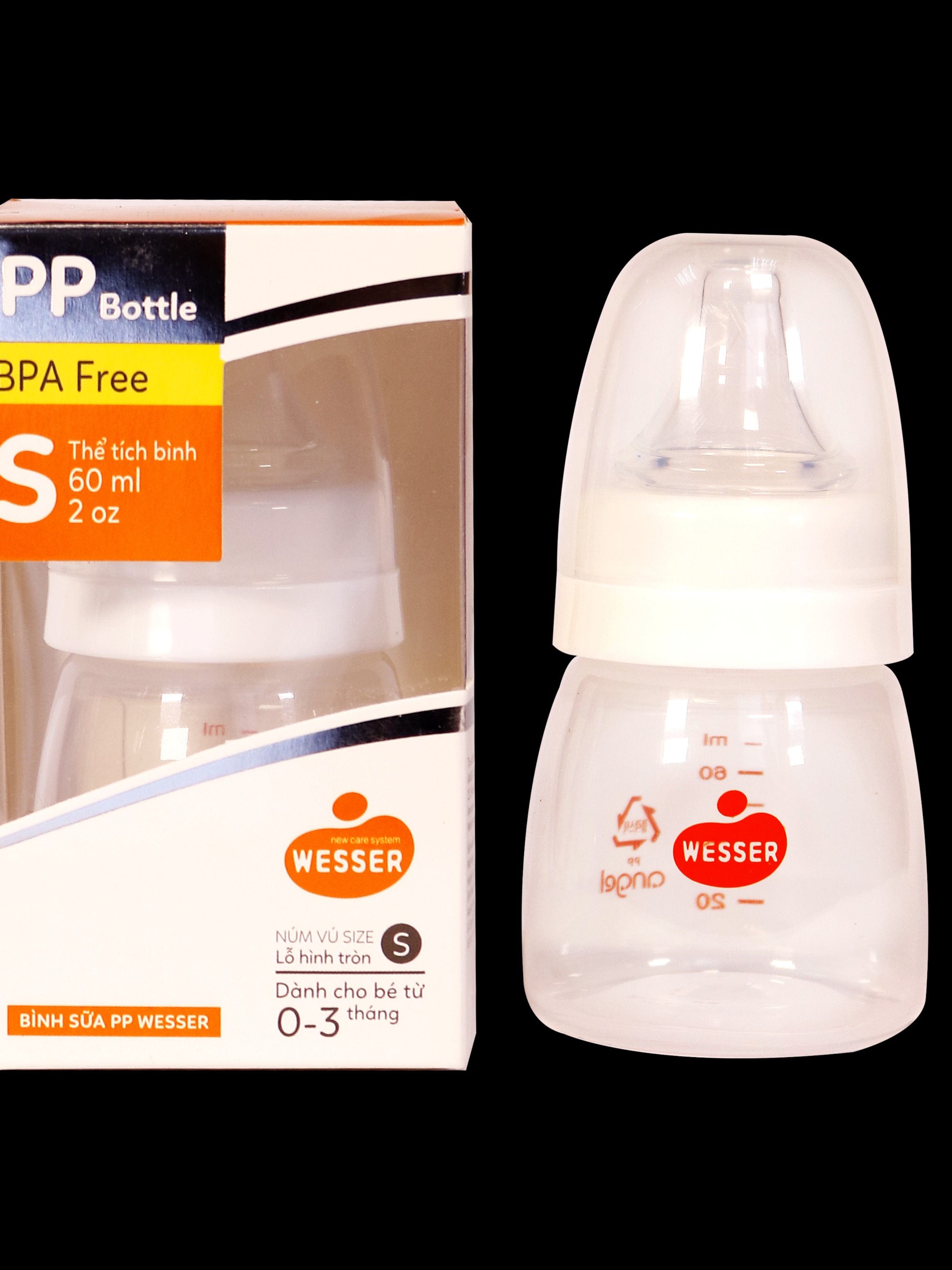 Bình sữa WESSER NANO SILVER 60ml