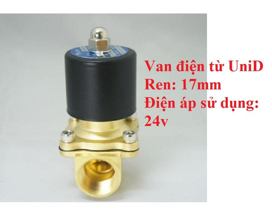 van điện từUNID - phi 17 sử dụng điện 24v