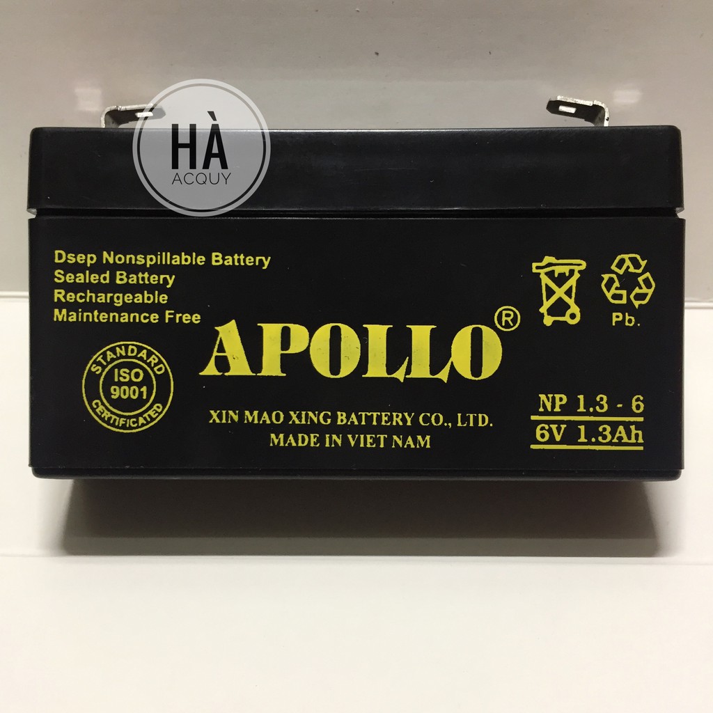 Bình Ắc Quy Khô Apollo 6v 1.3Ah NP 1.3 - 6