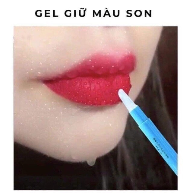 Gel khóa màu son môi (thoải mái ăn uống ko lo trôi màu son, tăng độ mềm môi và độ đẹp của son)