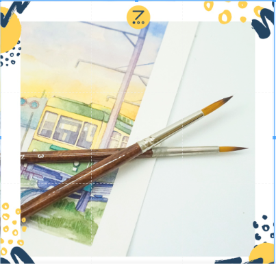 [Zest Corner] Cọ vẽ HAND đầu tròn thân nâu (ZBS)