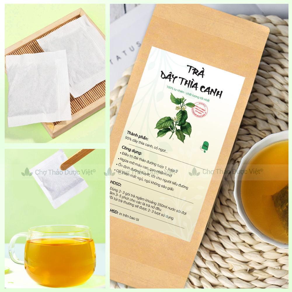Trà dây thìa canh ( Giúp hạ đường huyết, giảm biến chứng bệnh tiểu đường ) - Chợ thảo dược việt