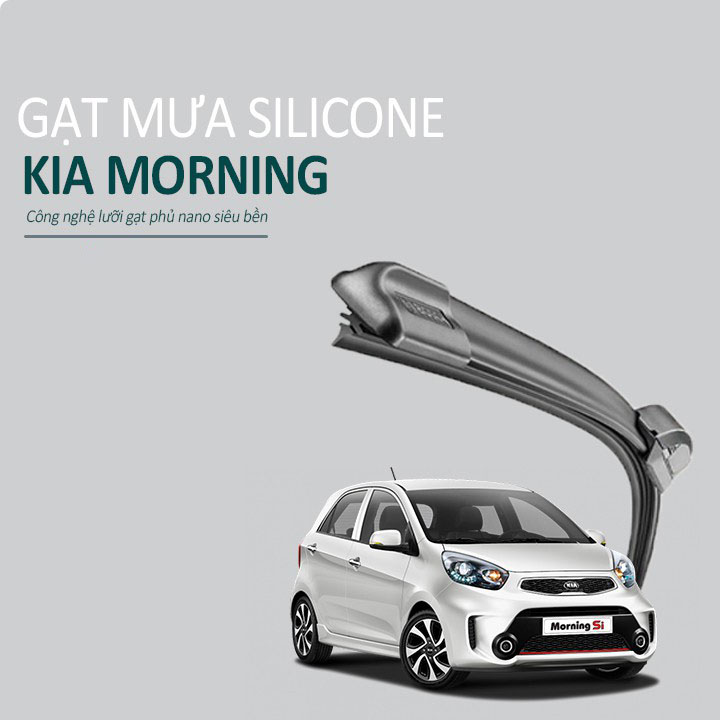 Chổi Gạt Mưa Xe Kia Morning đời 2006 đến 2021 (22,16)- Bộ 2 Cái Gạt Mưa Silicon Chuẩn Hãng DOLY Gạt Nước Sạch, Êm Ko Gây Tiếng Ồn, Lắp Đặt Đơn Giản