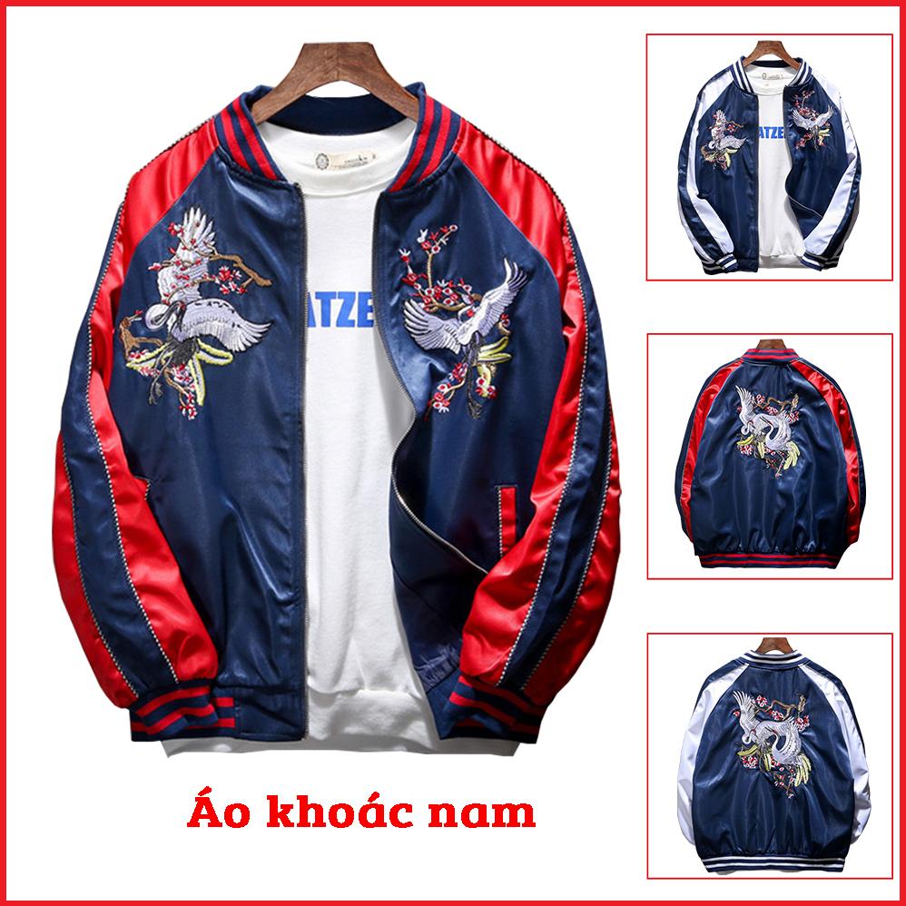 Áo Khoác Nhẹ Bomber Nam Nữ Khóa Kéo Phối Hình In Chim Uyên Ương Kiểu Dáng Hàn Quốc Thanh Lịch Thời Trang FORHIMCS2 AO KHOAC NAM 9000028
