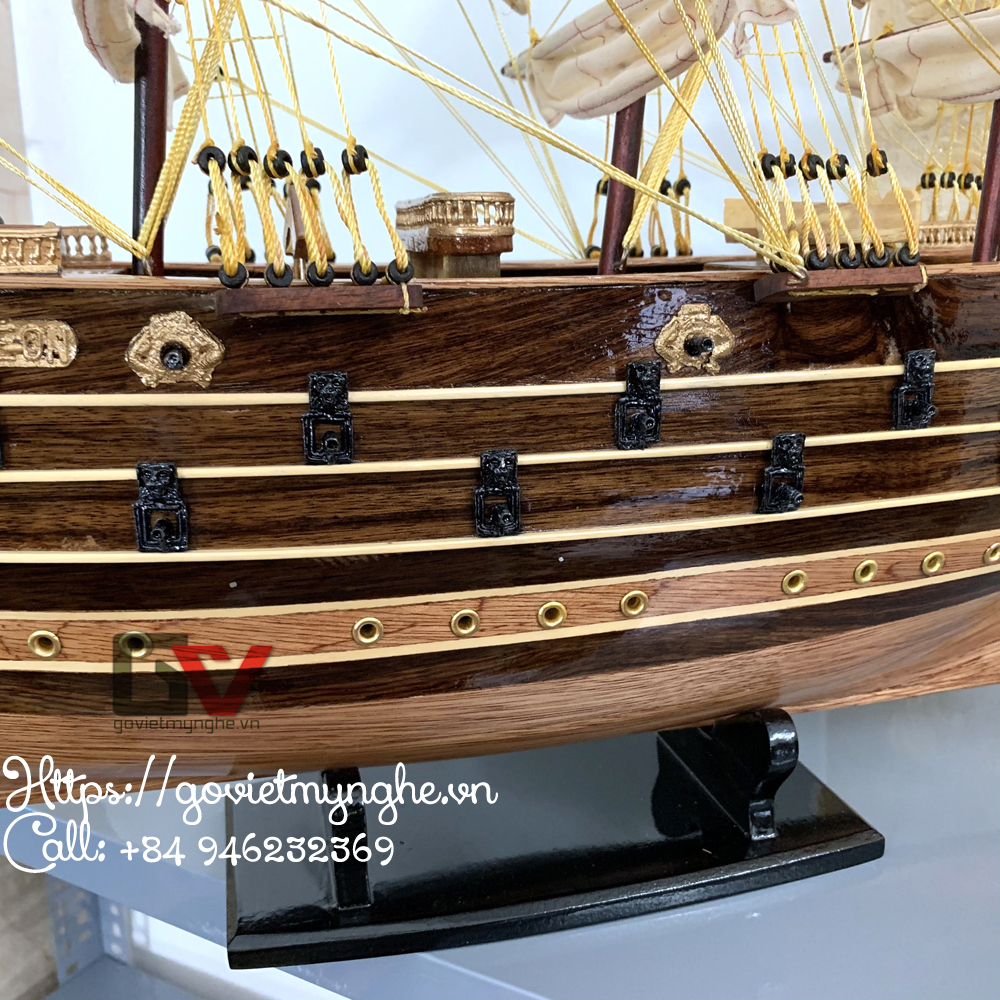 Mô Hình Thuyền Gỗ Chiến Cổ NAPOLEON 40cm (Loại 1)