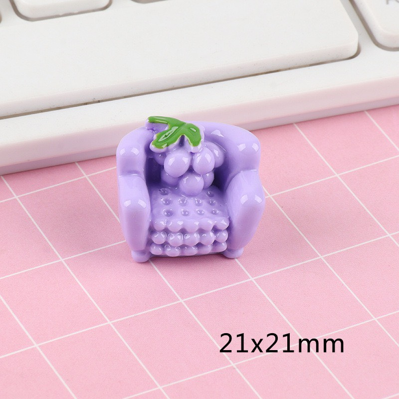 Charm slime/ dụng cụ charm trang trí mô hình ghế sofa trái cây cute