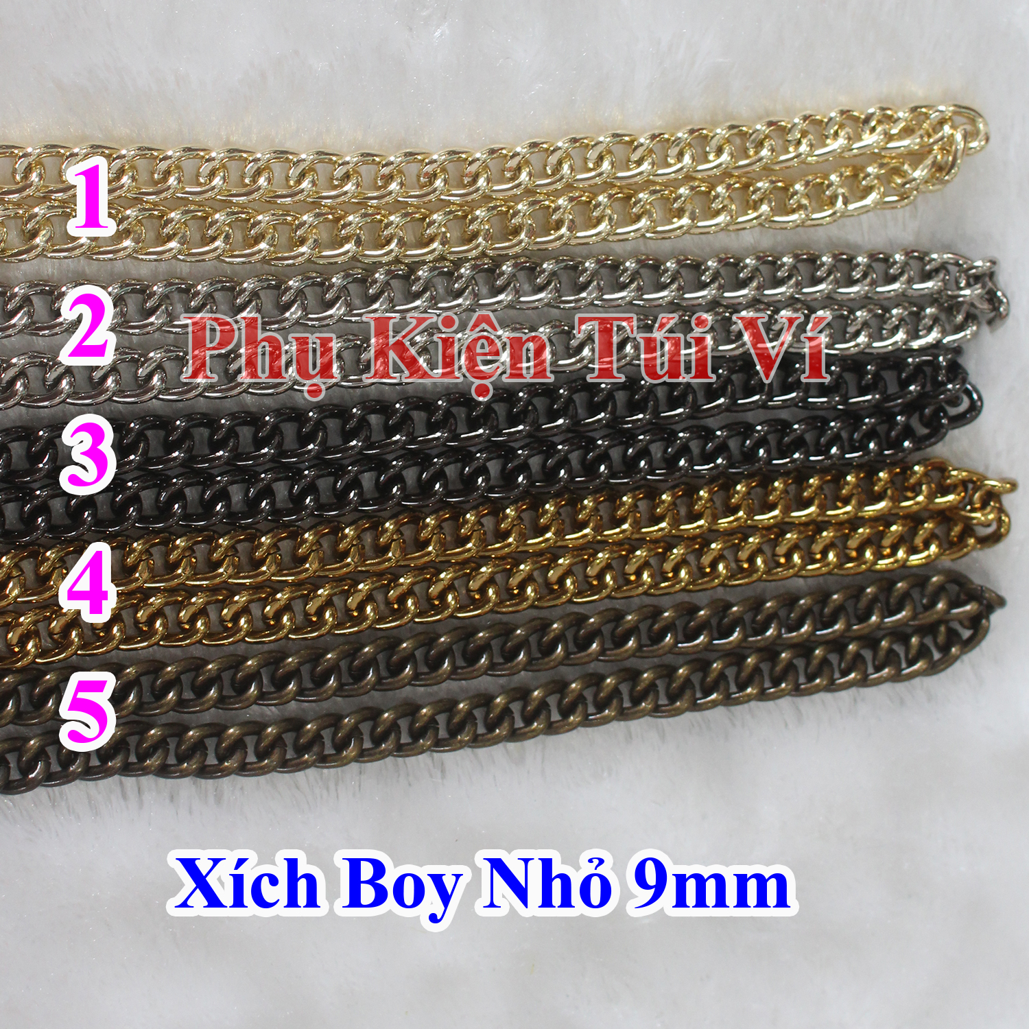 Xích Boy Nhỏ 9mm làm túi xách (55k/mét)