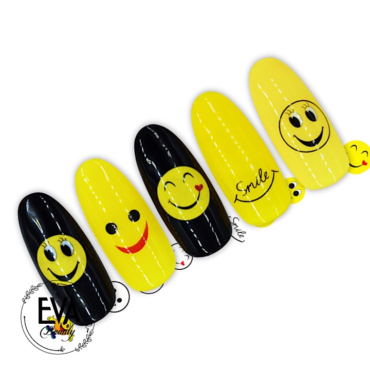 [HCM]Decal Dán Móng Tay 3D Nail Sticker Hoạ Tiết Icon Mặt Cười EB111