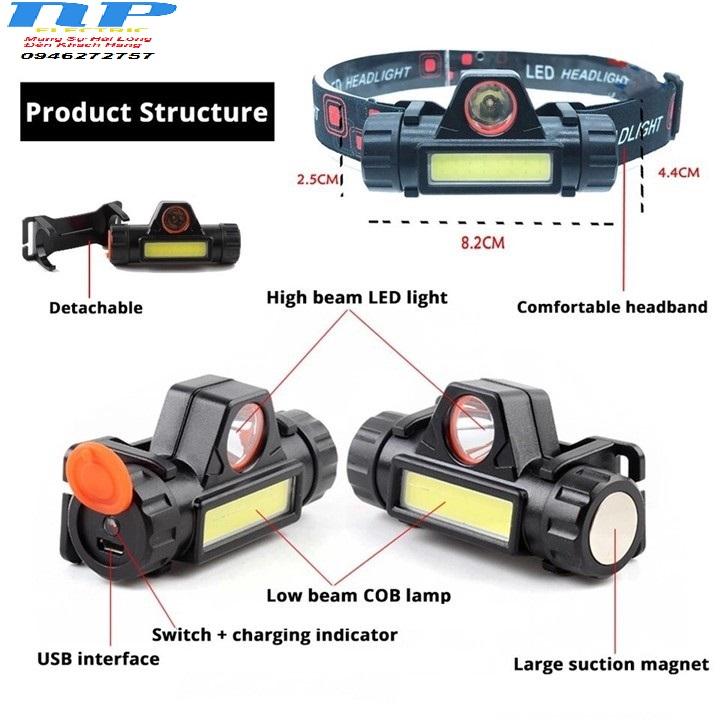 [Chống Nước IP68] ĐÈN PIN LED CREE Q5 + LED COB - CÓ HÍT