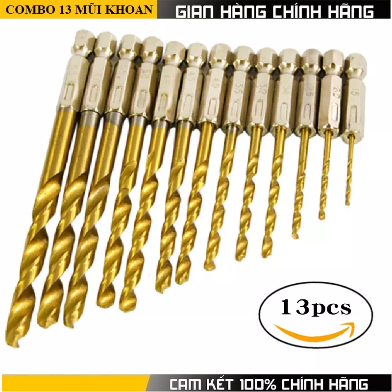 Bộ 13 mũi khoan sắt