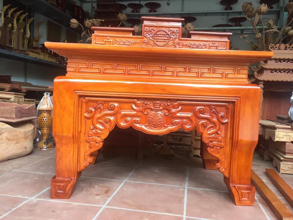 Tam sơn tam cấp thờ gỗ mít ta loại đẹp
